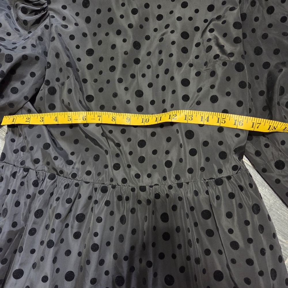Express Black Polka Dot Dress With Back Zip Closure Large - Picture 7 of 7